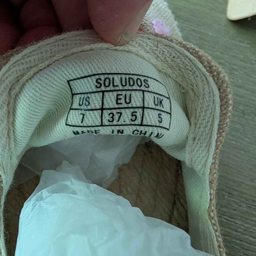 New Anthropologie Soludos Feminist embroidered Slip Ons Size 7 - Picture 7 of 7